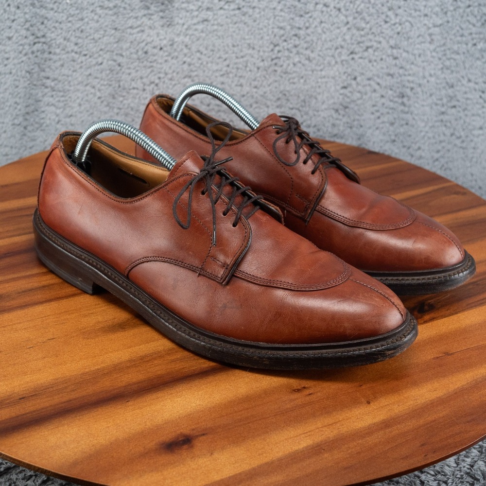 Allen Edmonds Walton Shoes Mens Size 10 Brown Leather Split Toe Dress Derby